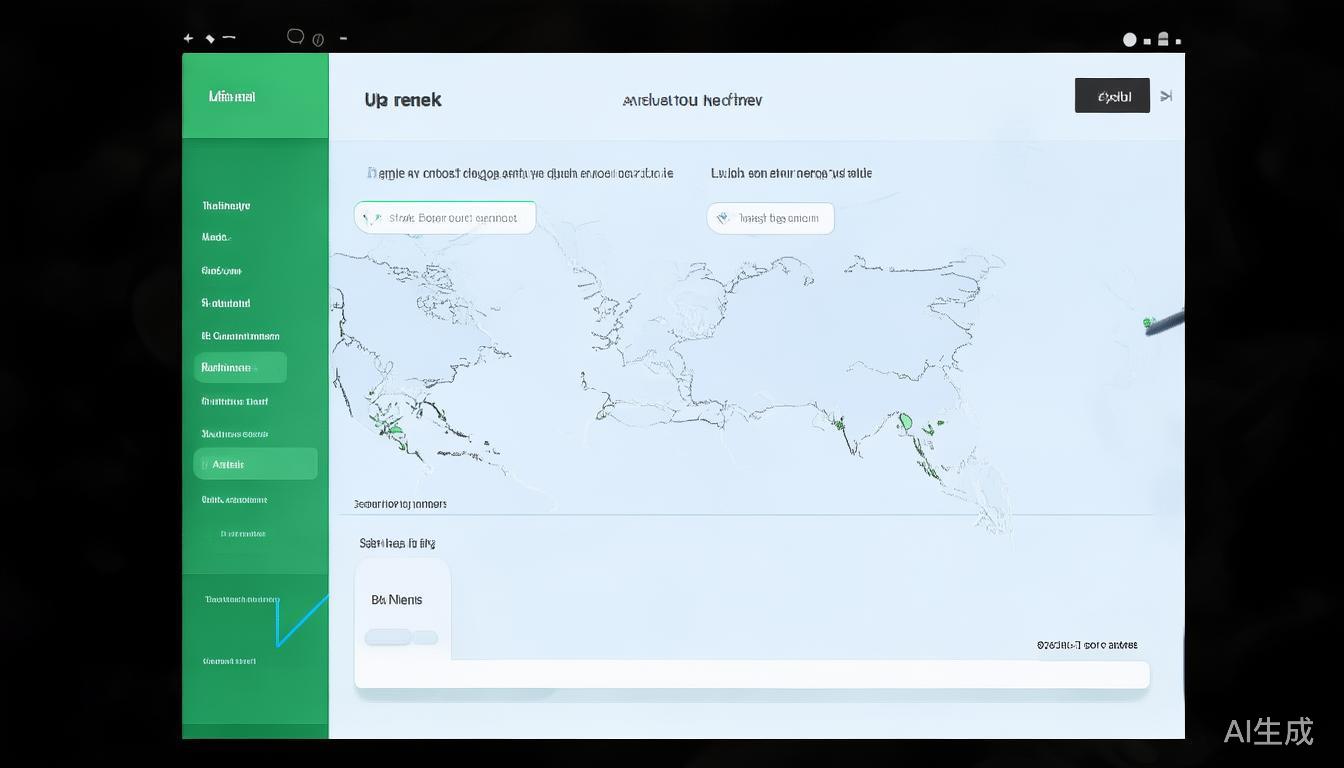 登录后，进入主界面，选择所需的服务器节点（如热门地